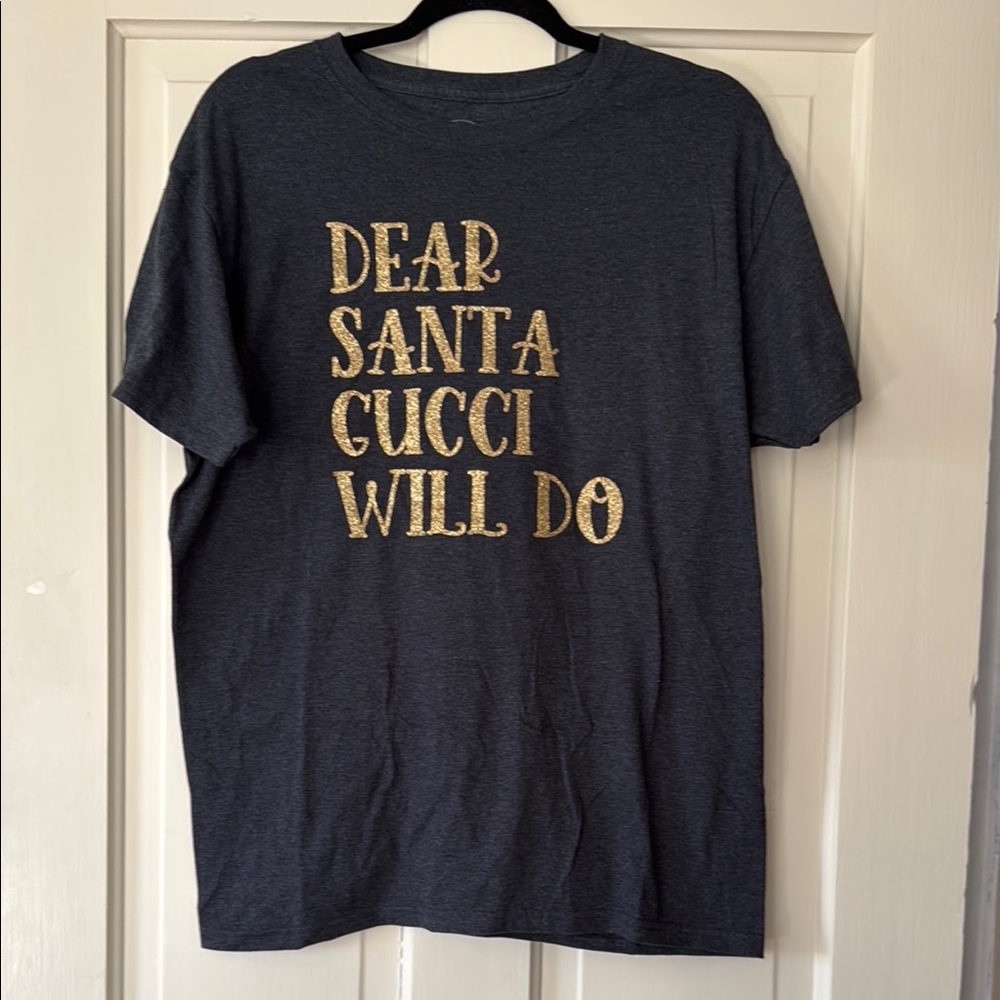Gucci Black T-Shirt with Gold Lettering